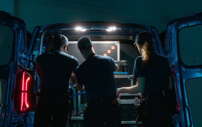 Éclairage LED dans l'espace de chargement