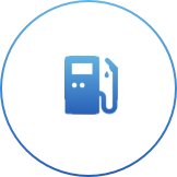 petrol pump icon to represent the efficiency and long range of the jazz hybrid