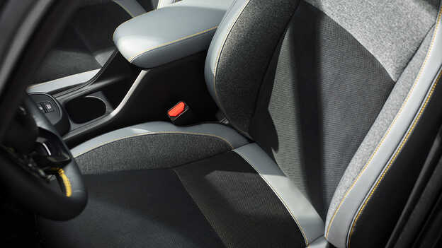 Jazz interior seats showing comfort and styling