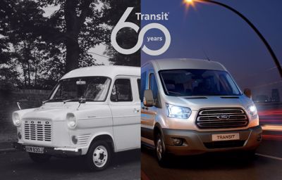 Ford Transit viert 60 jaar als bedrijfsicoon