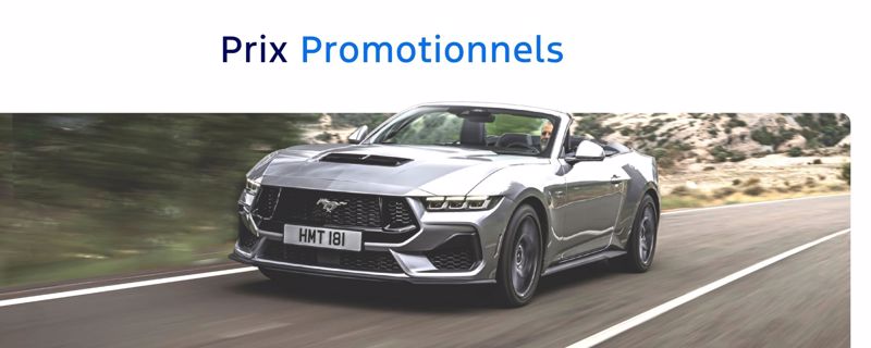 **Mustang GT** à partir de **52.449€**