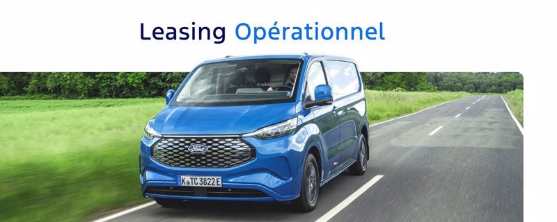 Nouveau **E-Transit Custom** Trend - en Leasing Opérationnel (100% électrique)