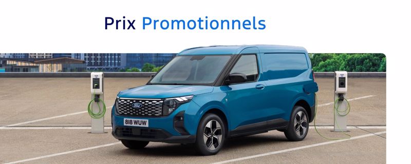 **E-Transit Courier 25.439€** HTVA (100% électrique - Limited)