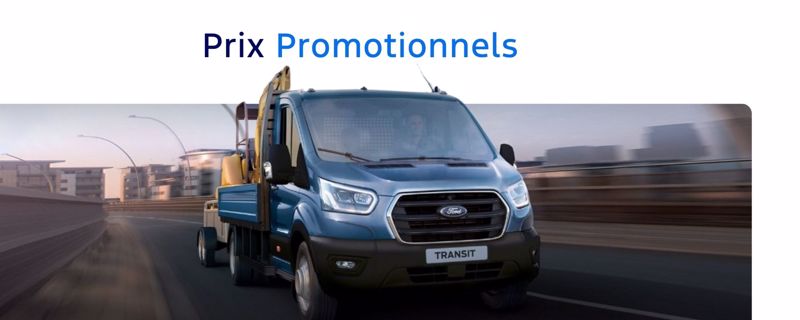 **Transit Châssis Cabine** Ambiente à partir de **27.540 €** HTVA
