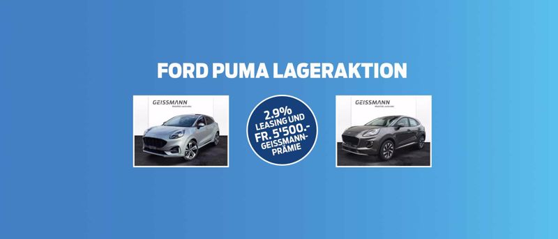 Ford Puma mit grossem Preisvorteil ab Lager verfügbar! 
