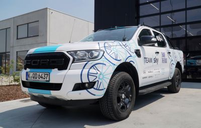 Ford unterstützt Rennradfahrer vom Team Sky mit speziellem Ford Ranger-Pickup bei der Tour de France