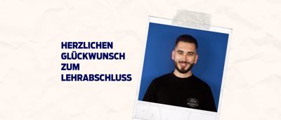 Glückwunsch zur Lehrabschluss-Prüfung