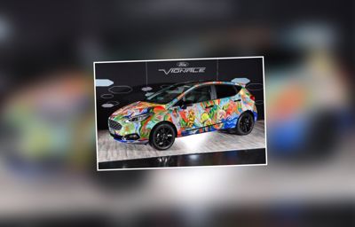 Un investissement dans l’avenir – Ford fait don à la fondation Pro Juventute de la Fiesta Beltracchi d’Art on Ice