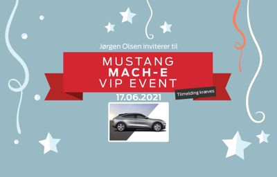 Jørgen Olsen inviterer til Mustang Mach-E VIP Event