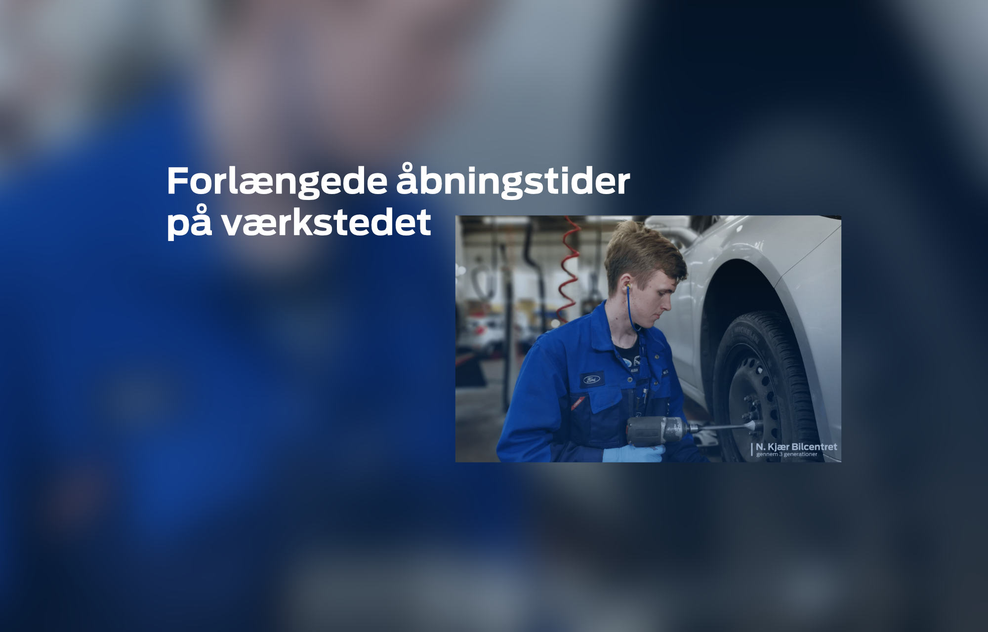 Nye forlængede åbningstider på værkstedet!