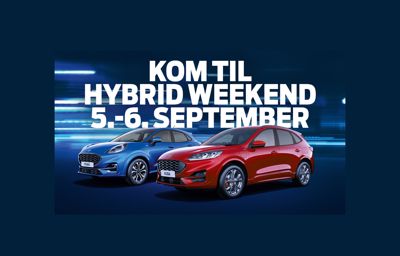 Kom til Hybrid Weekend hos Ford 5.-6. september – og oplev bestselleren Kuga Plug-in Hybrid