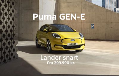 Ford introducerer elektrisk Puma Gen-E med priser fra 299.990 kr