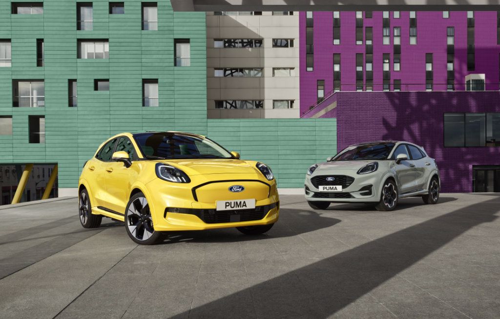 Gul og grå Ford Puma