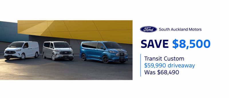 Ford Transit Custom for just $59,990 driveaway!