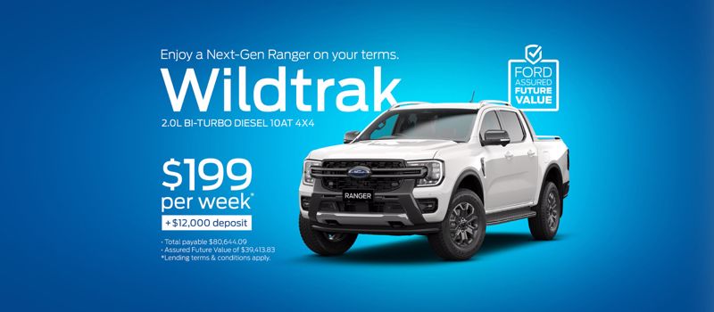 The Next-Generation Wildtrak 2.0L could be yours with Ford Assured Future Value for $199 per week*!