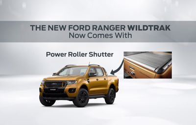 THE NEW FORD RANGER WILDTRAK WITH POWER ROLLER SHUTTER 